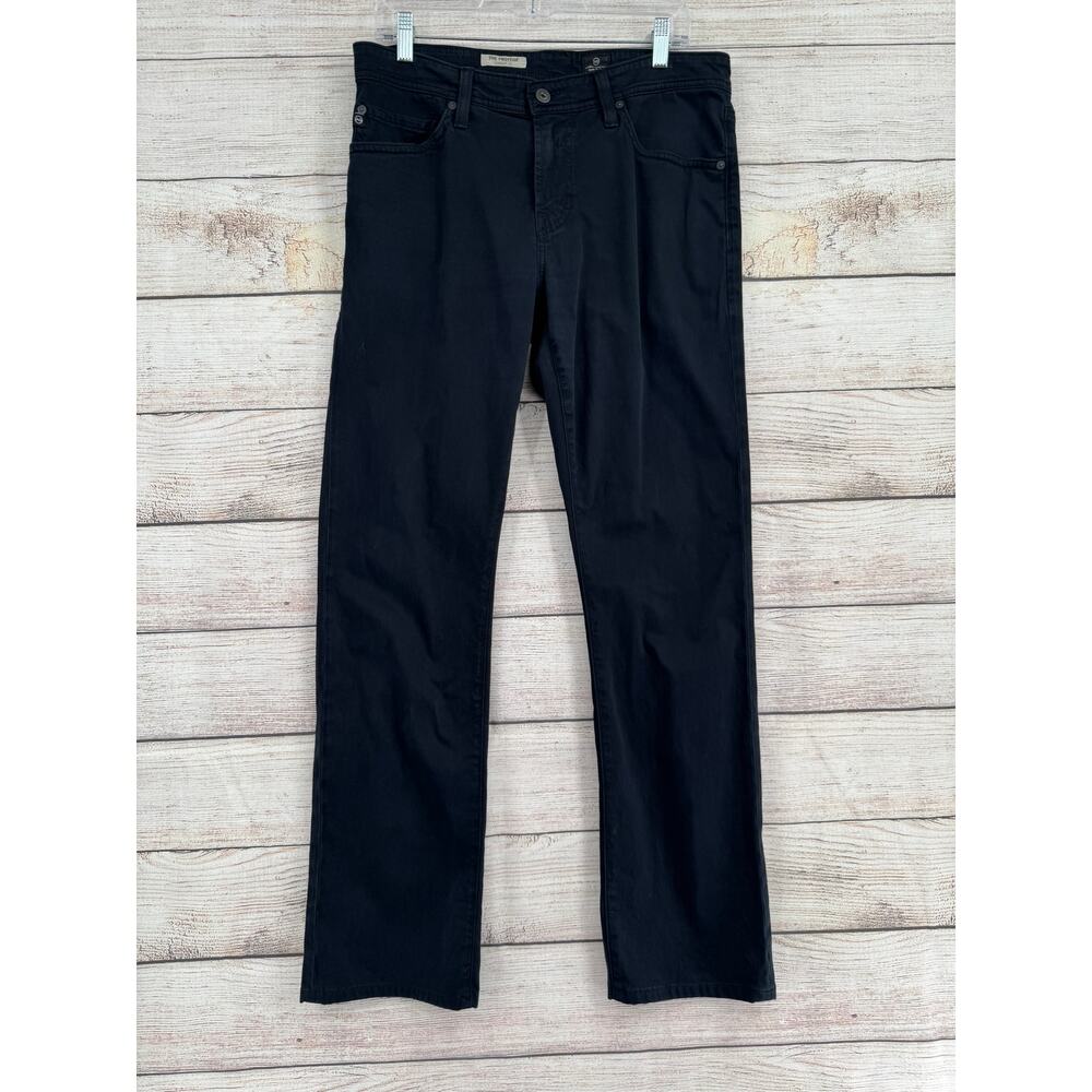 AG Adriano Goldschmied Protege Straight Leg Jeans Mens 33x34 Black Stretch